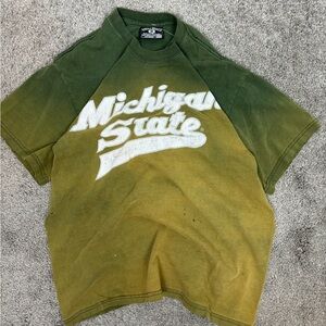Vintage steve and barrys sun fadedโ michigan state Tshirt